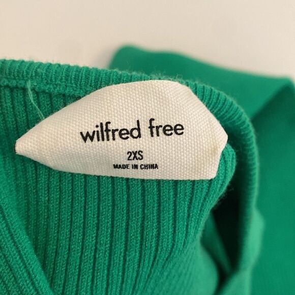 Aritzia Wilfred Cut Out Knit Mini Dress Kelly Green Size 2XS - Picture 9 of 13